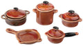 RUSTIC COOKWARE SET 9 PIECES DOLLHOUSE MINIATURE