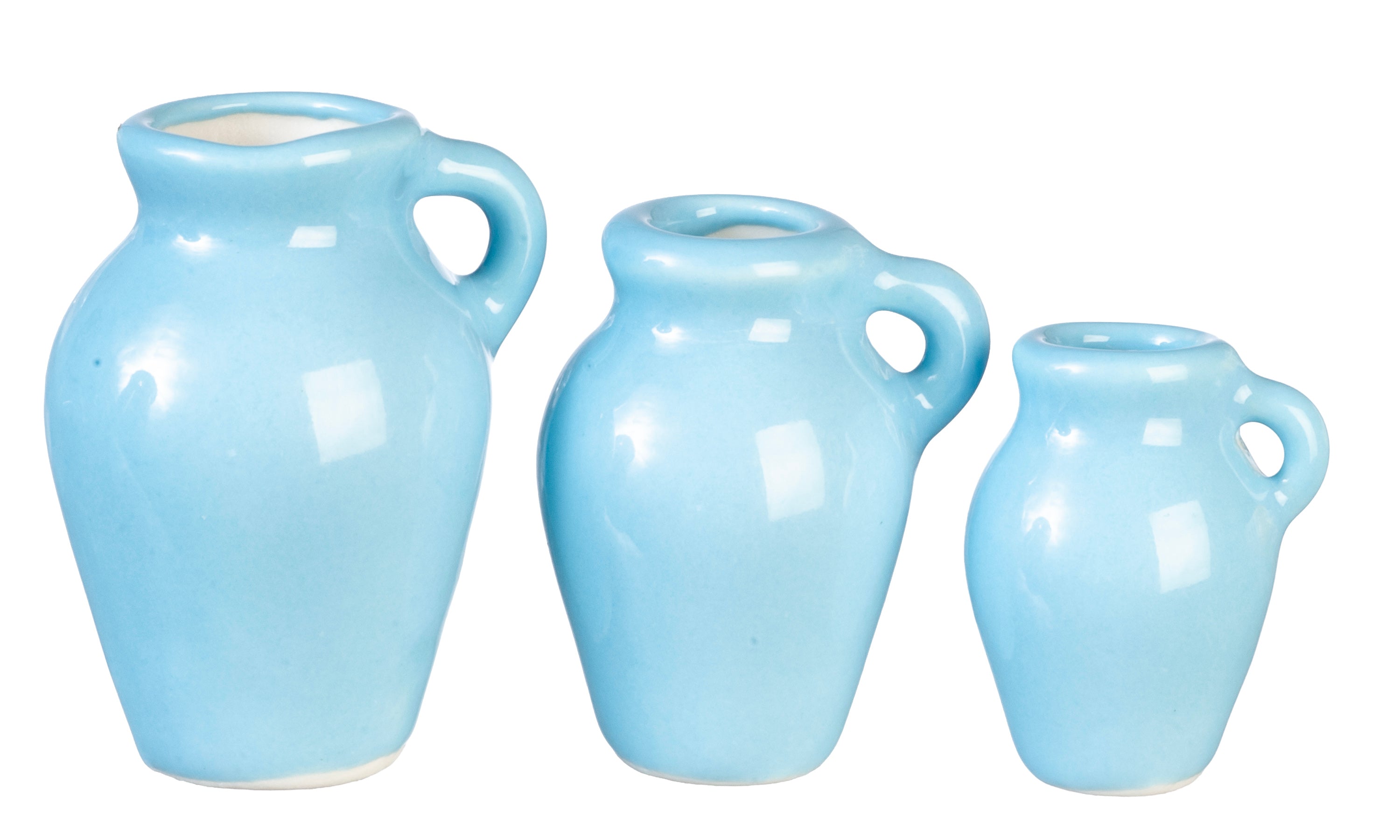 VASES Set of 3 Light Blue