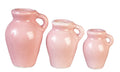 Dollhouse Miniature VASES - Set of 3 Pink Pitchers Minis